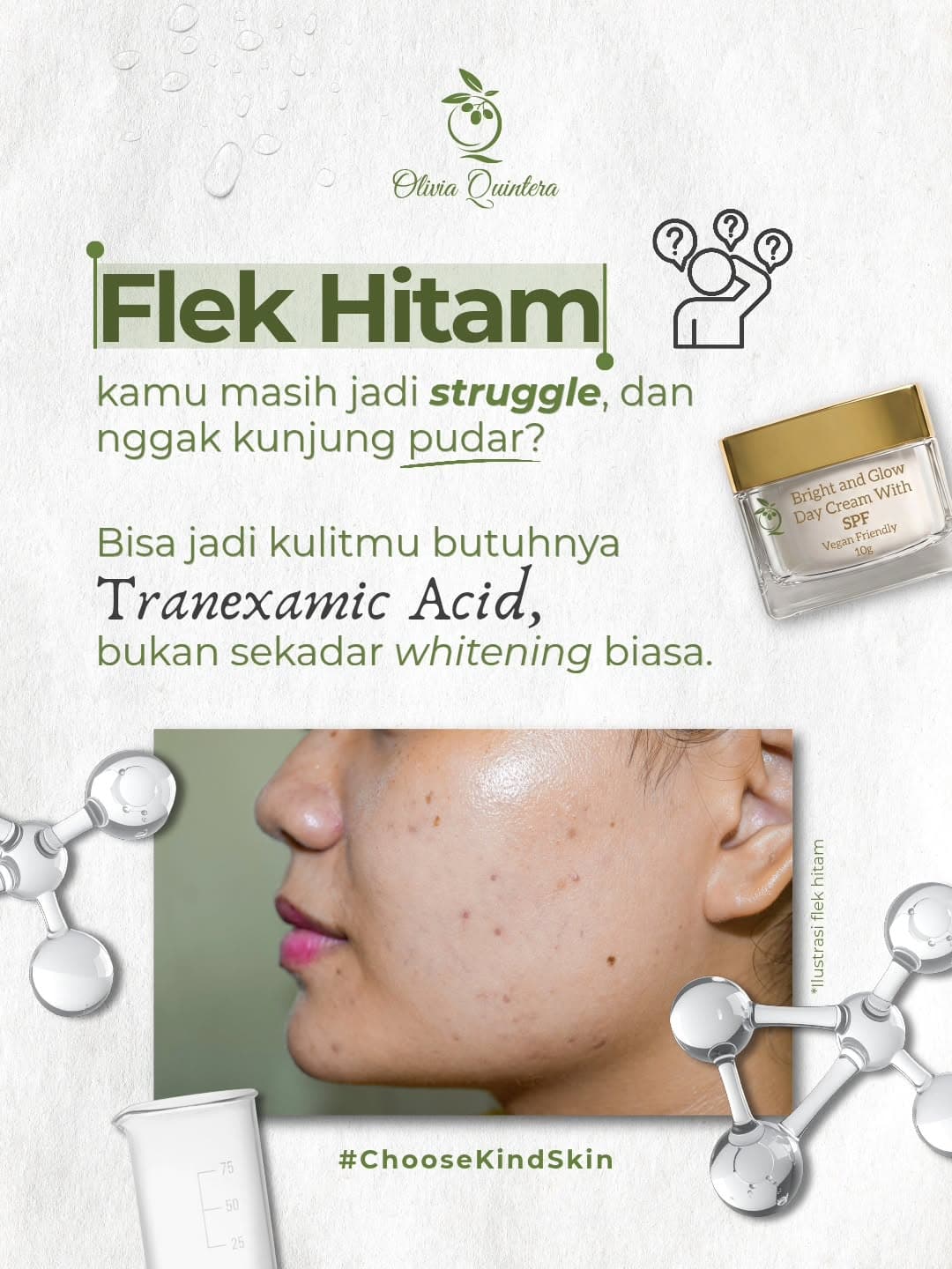 Bright and Glow Day Cream with SPF, infografis