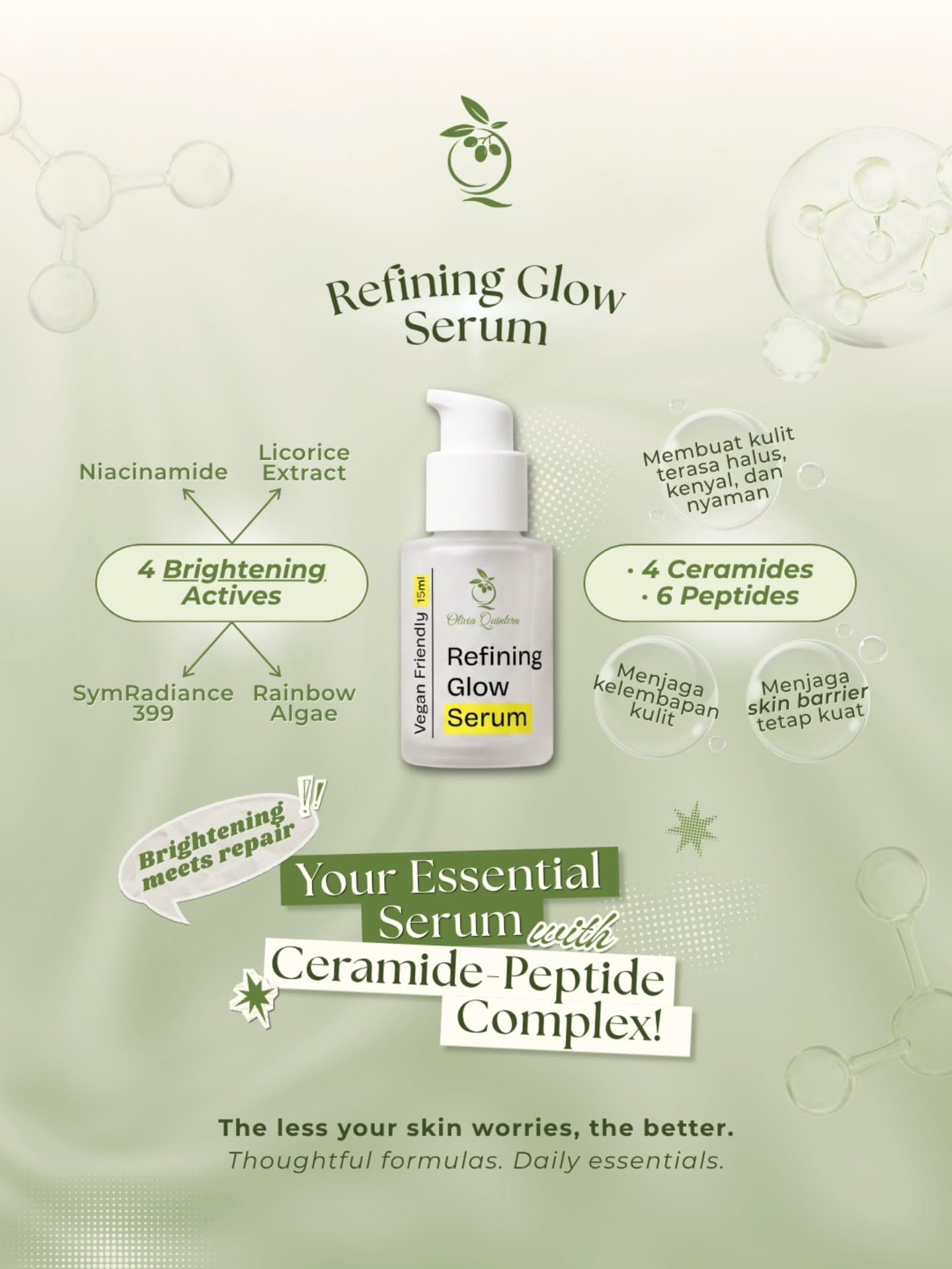 Refining Glow Serum, infografis